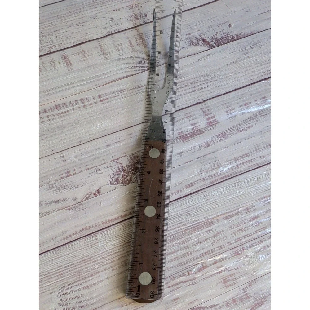 VINTAGE Cutco Stainless Steel 37 Classic Brown 2 Prong Fork Carving Fork USA